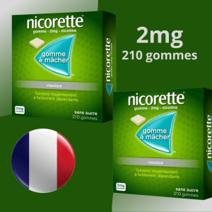 🟢 Nicorette Chewing-Gum 2 mg (210 gommes) : Solution efficace pour arrêter de fumer au Maroc 🇲🇦 🚭
