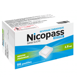 Nicopass 1,5 mg Menthe Fraîche (96 comprimés) : votre allié efficace pour arrêter de fumer